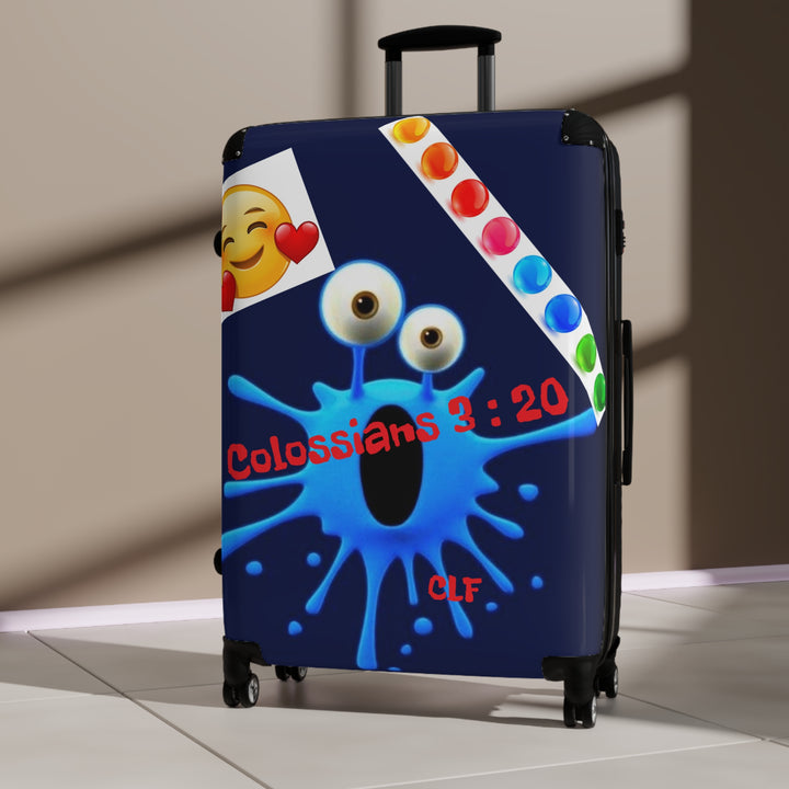 Suitcase Childrens Luggage Colossians 3:20