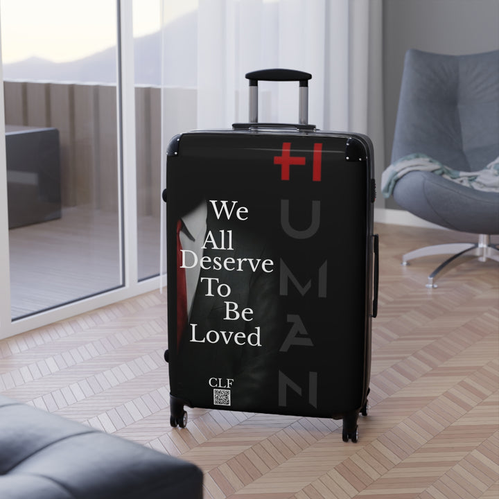 Suitcase Black Human WE All Deserve to Be Loved