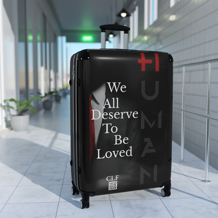 Suitcase Black Human WE All Deserve to Be Loved