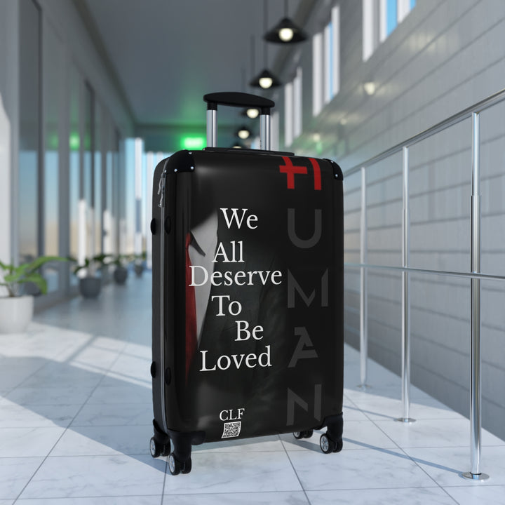 Suitcase Black Human WE All Deserve to Be Loved