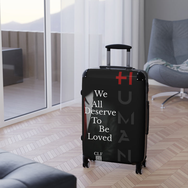 Suitcase Black Human WE All Deserve to Be Loved