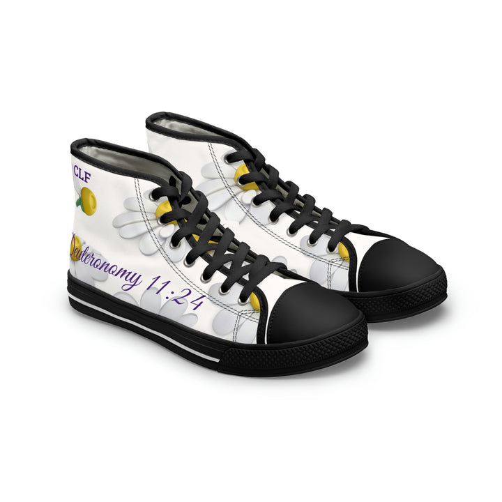 Women's High Top Sneakers Deuteronomy 11:24