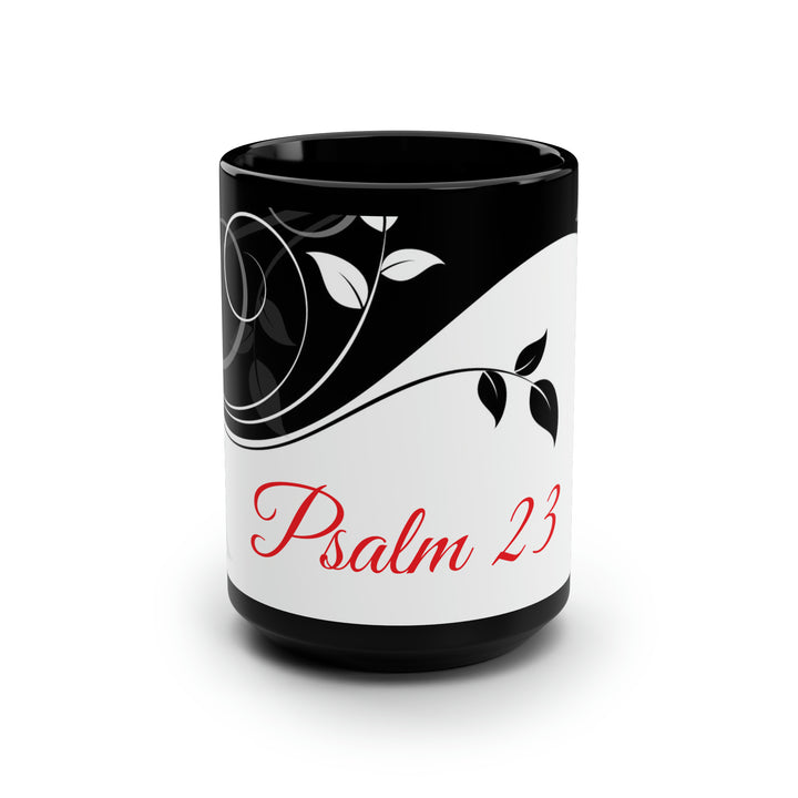 Black Mug, 15oz  Psalm 23