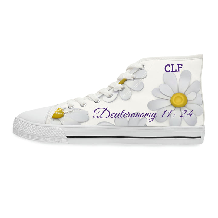 Women's High Top Sneakers Deuteronomy 11:24