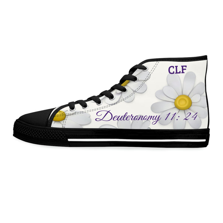 Women's High Top Sneakers Deuteronomy 11:24